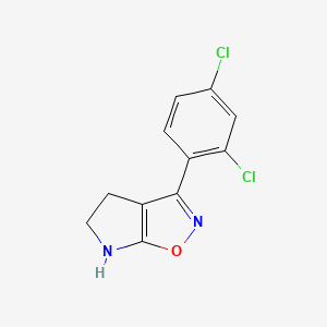 molecular formula C11H8Cl2N2O B12871004 3-(2,4-Dichlorophenyl)-5,6-dihydro-4H-pyrrolo[3,2-d]isoxazole 