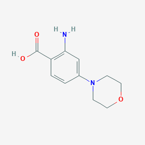 molecular formula C11H14N2O3 B1287103 2-Amino-4-morpholinobenzoic acid CAS No. 404010-74-8