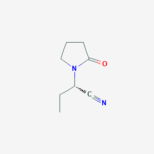 molecular formula C8H12N2O B12871051 (s)-2-(2-Oxopyrrolidin-1-yl)butanenitrile 