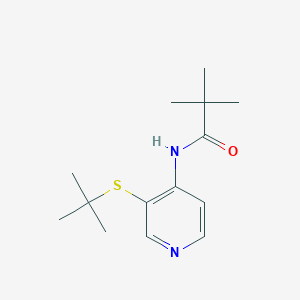 molecular formula C14H22N2OS B1287108 N-(3-tert-Butylsulfanyl-pyridin-4-yl)-2,2-dimethyl-propionamide CAS No. 766557-59-9