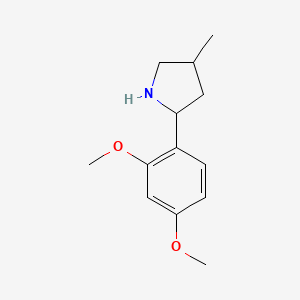 molecular formula C13H19NO2 B12871085 2-(2,4-Dimethoxyphenyl)-4-methylpyrrolidine 