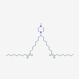 molecular formula C39H76N2 B12871097 1-[(Z)-1-[(Z)-Hexadec-8-enyl]octadec-9-enyl]-4-methyl-piperazine 