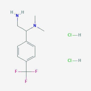 molecular formula C11H17Cl2F3N2 B1287110 2-(Dimethylamino)-2-[4-(trifluoromethyl)phenyl]ethylamine dihydrochloride CAS No. 1189496-82-9