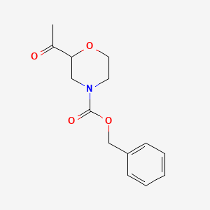 molecular formula C14H17NO4 B1287116 Benzyl 2-acetylmorpholine-4-carboxylate CAS No. 317365-38-1