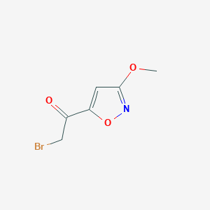 molecular formula C6H6BrNO3 B12871353 2-Bromo-1-(3-methoxyisoxazol-5-yl)ethanone 