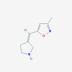 molecular formula C9H12N2O B12871369 (Z)-3-Methyl-5-(pyrrolidin-3-ylidenemethyl)isoxazole 