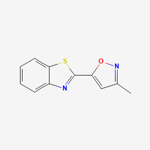 molecular formula C11H8N2OS B12871402 5-(Benzo[d]thiazol-2-yl)-3-methylisoxazole 