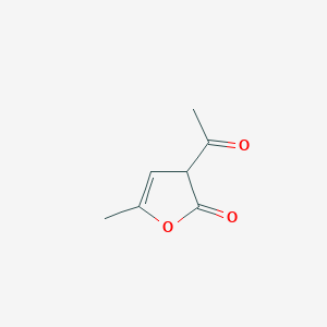 molecular formula C7H8O3 B12871443 3-Acetyl-5-methylfuran-2(3H)-one 