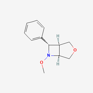 molecular formula C12H15NO2 B12871463 rel-(1R,5S,7S)-6-Methoxy-7-phenyl-3-oxa-6-azabicyclo[3.2.0]heptane 