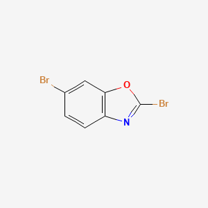 molecular formula C7H3Br2NO B12871474 2,6-Dibromobenzo[d]oxazole 