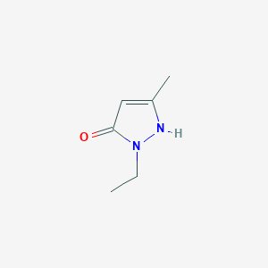 molecular formula C6H10N2O B128715 2-ethyl-5-methyl-1H-pyrazol-3-one CAS No. 141762-99-4