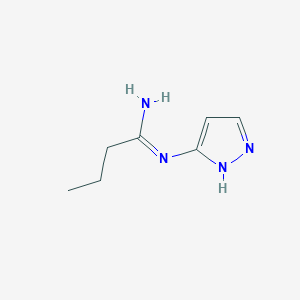 molecular formula C7H12N4 B12871516 N-(1H-Pyrazol-3-yl)butyrimidamide 