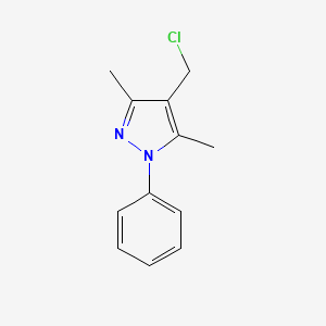 molecular formula C12H13ClN2 B12871528 4-(Chloromethyl)-3,5-dimethyl-1-phenyl-1H-pyrazole 