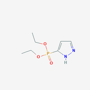 molecular formula C7H13N2O3P B12871560 Diethyl 1H-pyrazol-3-ylphosphonate 