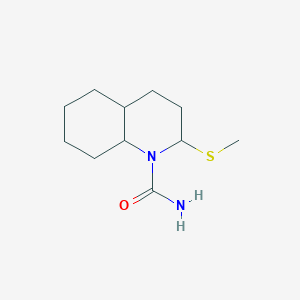 molecular formula C11H20N2OS B12871575 2-(Methylthio)octahydroquinoline-1(2H)-carboxamide 