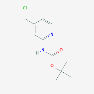 molecular formula C11H15ClN2O2 B1287161 tert-Butyl (4-(chloromethyl)pyridin-2-yl)carbamate CAS No. 672324-82-2