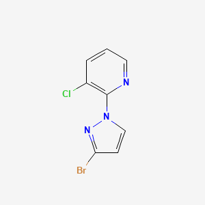 molecular formula C8H5BrClN3 B1287165 2-(3-溴吡唑-1-基)-3-氯吡啶 CAS No. 500011-85-8