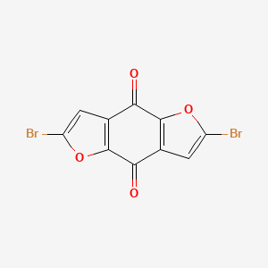 molecular formula C10H2Br2O4 B12871685 2,6-dibromofuro[2,3-f][1]benzofuran-4,8-dione 