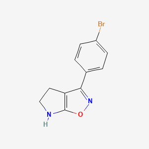 molecular formula C11H9BrN2O B12871784 3-(4-Bromophenyl)-5,6-dihydro-4H-pyrrolo[3,2-d]isoxazole 