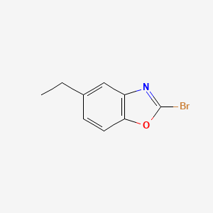 molecular formula C9H8BrNO B12871791 2-Bromo-5-ethylbenzo[d]oxazole 