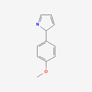 molecular formula C11H11NO B12871810 2-(4-methoxyphenyl)-2H-pyrrole 