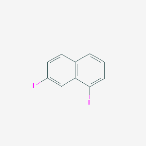 molecular formula C10H6I2 B12871853 1,7-Diiodonaphthalene 