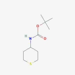 molecular formula C10H19NO2S B1287196 tert-Butyl N-tetrahydrothiopyran-4-ylcarbamate CAS No. 595597-00-5