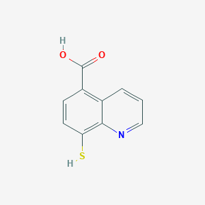 molecular formula C10H7NO2S B12871991 8-Mercaptoquinoline-5-carboxylic acid CAS No. 732219-03-3