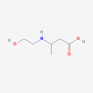 molecular formula C6H13NO3 B1287234 3-[(2-Hydroxyethyl)amino]butanoic acid CAS No. 89584-45-2
