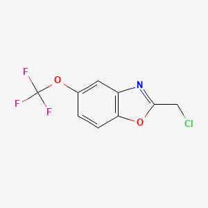 molecular formula C9H5ClF3NO2 B12872353 2-(Chloromethyl)-5-(trifluoromethoxy)benzo[d]oxazole 