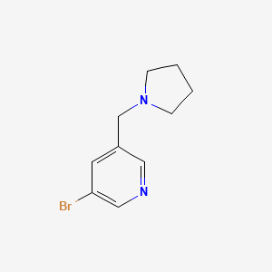 molecular formula C10H13BrN2 B1287237 3-Bromo-5-(pyrrolidin-1-ylmethyl)pyridine CAS No. 183608-59-5