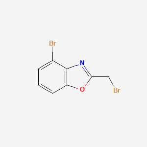 molecular formula C8H5Br2NO B12872384 4-Bromo-2-(bromomethyl)benzo[d]oxazole 