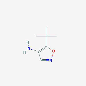 molecular formula C7H12N2O B12872451 5-tert-Butyl-1,2-oxazol-4-amine CAS No. 87633-24-7