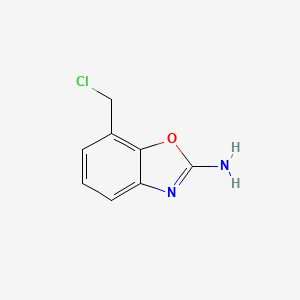 molecular formula C8H7ClN2O B12872579 7-(Chloromethyl)benzo[d]oxazol-2-amine 