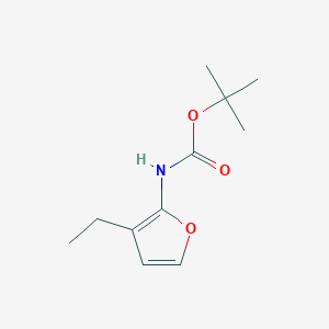 molecular formula C11H17NO3 B12872581 tert-Butyl (3-ethylfuran-2-yl)carbamate CAS No. 704913-86-0
