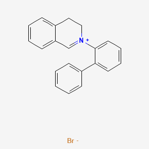 molecular formula C21H18BrN B12872766 2-([1,1'-Biphenyl]-2-yl)-3,4-dihydroisoquinolin-2-ium bromide 