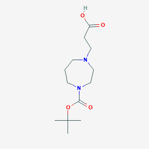 molecular formula C13H24N2O4 B1287277 3-[4-(Tert-butoxycarbonyl)-1,4-diazepan-1-yl]propanoic acid CAS No. 874801-64-6