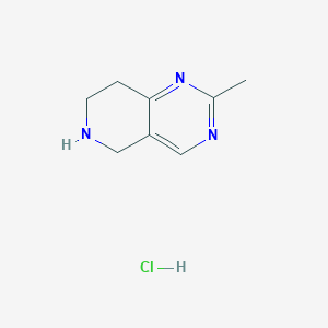 molecular formula C8H12ClN3 B1287283 2-Methyl-5,6,7,8-tetrahydropyrido[4,3-d]pyrimidine hydrochloride CAS No. 210538-73-1