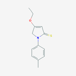 molecular formula C13H15NOS B128729 1-p-Tolyl-4-ethoxy-1H-pyrrole-2(5H)-thione CAS No. 141694-15-7