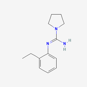 molecular formula C13H19N3 B12872905 N-(2-Ethylphenyl)pyrrolidine-1-carboximidamide 