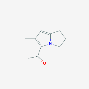 molecular formula C10H13NO B12873023 5-acetyl-6-methyl-2,3-dihydro-1H-pyrrolizine CAS No. 55041-86-6