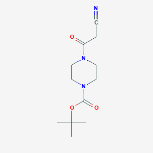 molecular formula C12H19N3O3 B1287305 t-Butyl 4-(cyanoacetyl)-1-piperazinecarboxylate CAS No. 159873-21-9