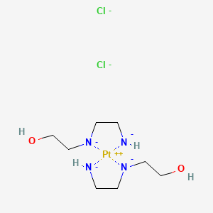 molecular formula C8H20Cl2N4O2Pt-4 B12873165 Platinum(2+),bis[2-[(2-aminoethyl)amino]ethanol-N,N']-, dichloride 