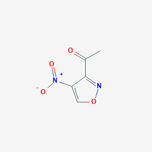 molecular formula C5H4N2O4 B12873253 1-(4-Nitroisoxazol-3-yl)ethanone 