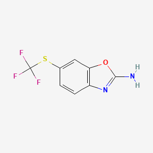 molecular formula C8H5F3N2OS B12873471 6-((Trifluoromethyl)thio)benzo[d]oxazol-2-amine 