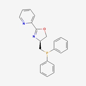 molecular formula C21H19N2OP B12873482 (S)-4-((Diphenylphosphino)methyl)-2-(pyridin-2-yl)-4,5-dihydrooxazole 