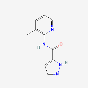 molecular formula C10H10N4O B12873555 N-(3-Methylpyridin-2-yl)-1H-pyrazole-3-carboxamide 