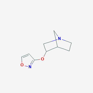 molecular formula C9H12N2O2 B12873597 3-(1-Azabicyclo[2.2.1]heptan-3-yloxy)isoxazole 