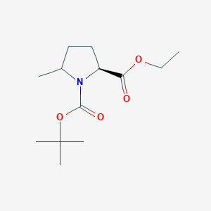 molecular formula C13H23NO4 B12873640 (2S)-1-tert-Butyl 2-ethyl 5-methylpyrrolidine-1,2-dicarboxylate 