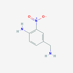 molecular formula C7H9N3O2 B1287375 4-(Aminomethyl)-2-nitroaniline CAS No. 79556-69-7